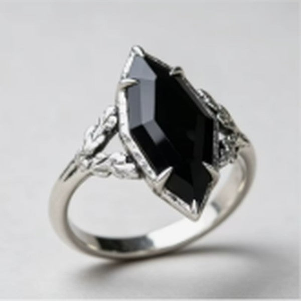 Obsidian thorn ring